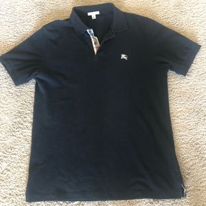 Black Burberry Brit Polo
